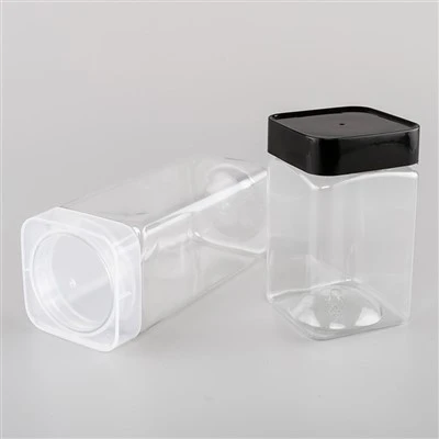 350 ml quadratische Plastikgläser mit Deckel